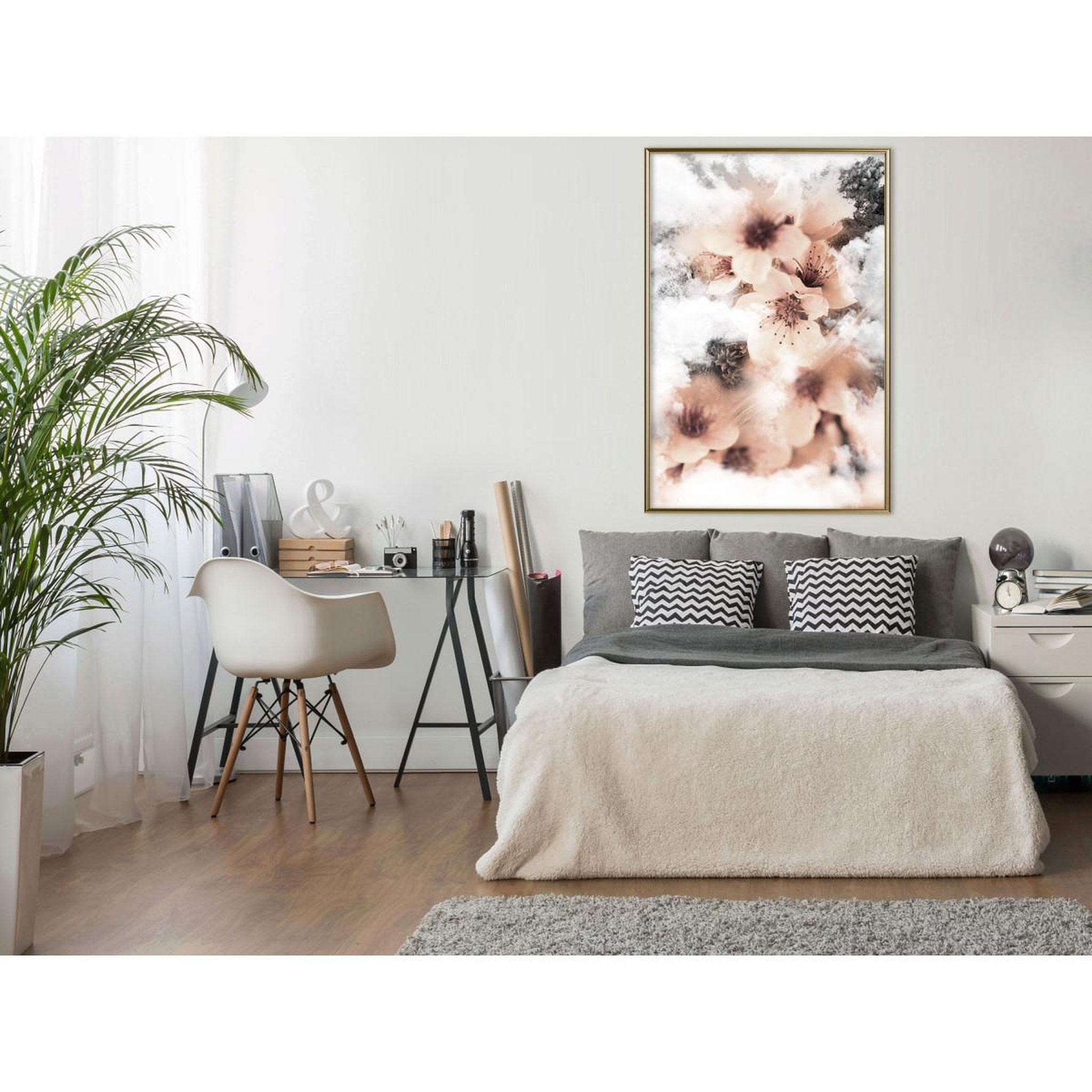 Voir la diapositive 2 : Paris Prix Affiche Murale Encadrée  Heavenly Flowers