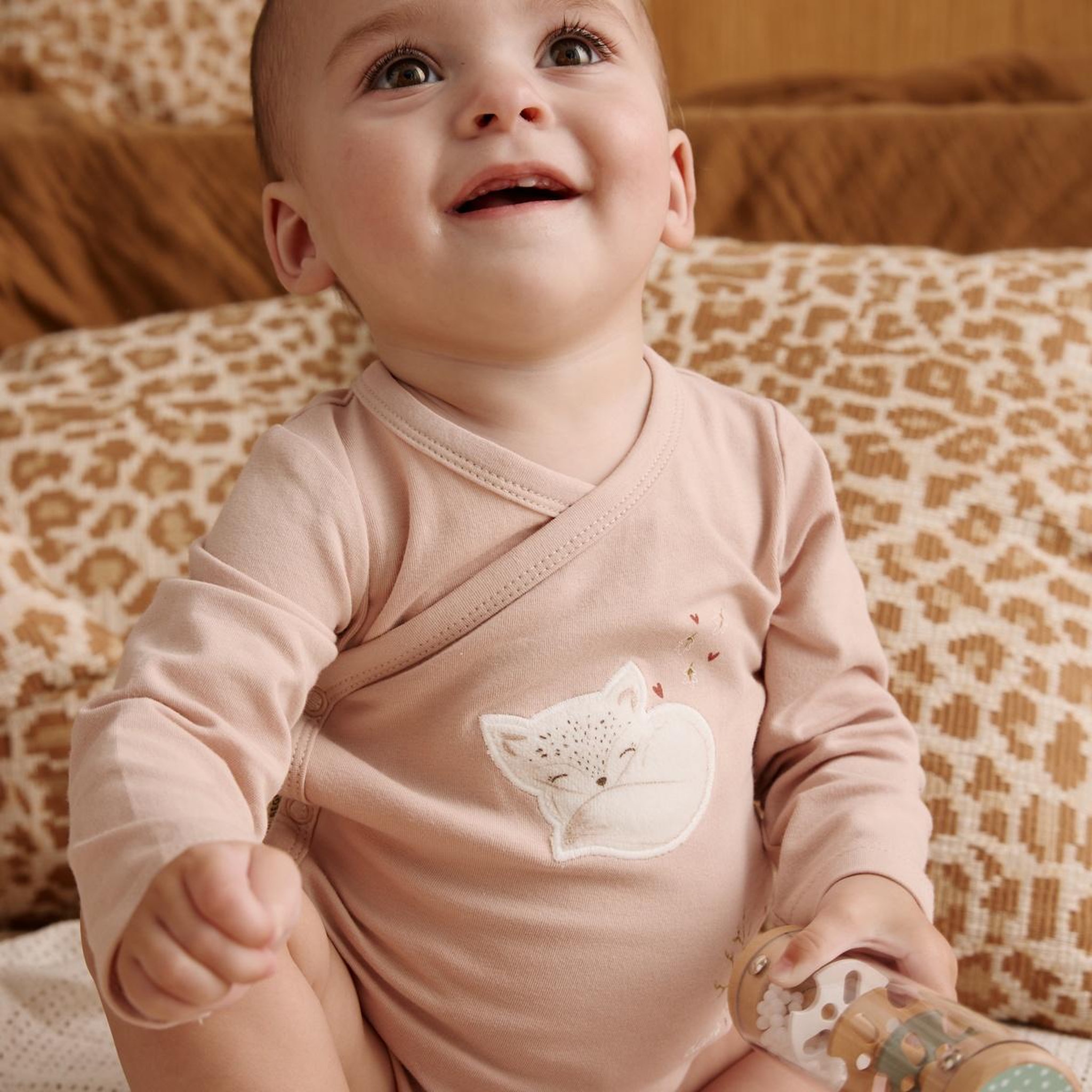 Voir la diapositive 6 : PETIT BEGUIN Lot de 2 bodies bébé manches longues ouverture croisée doucette