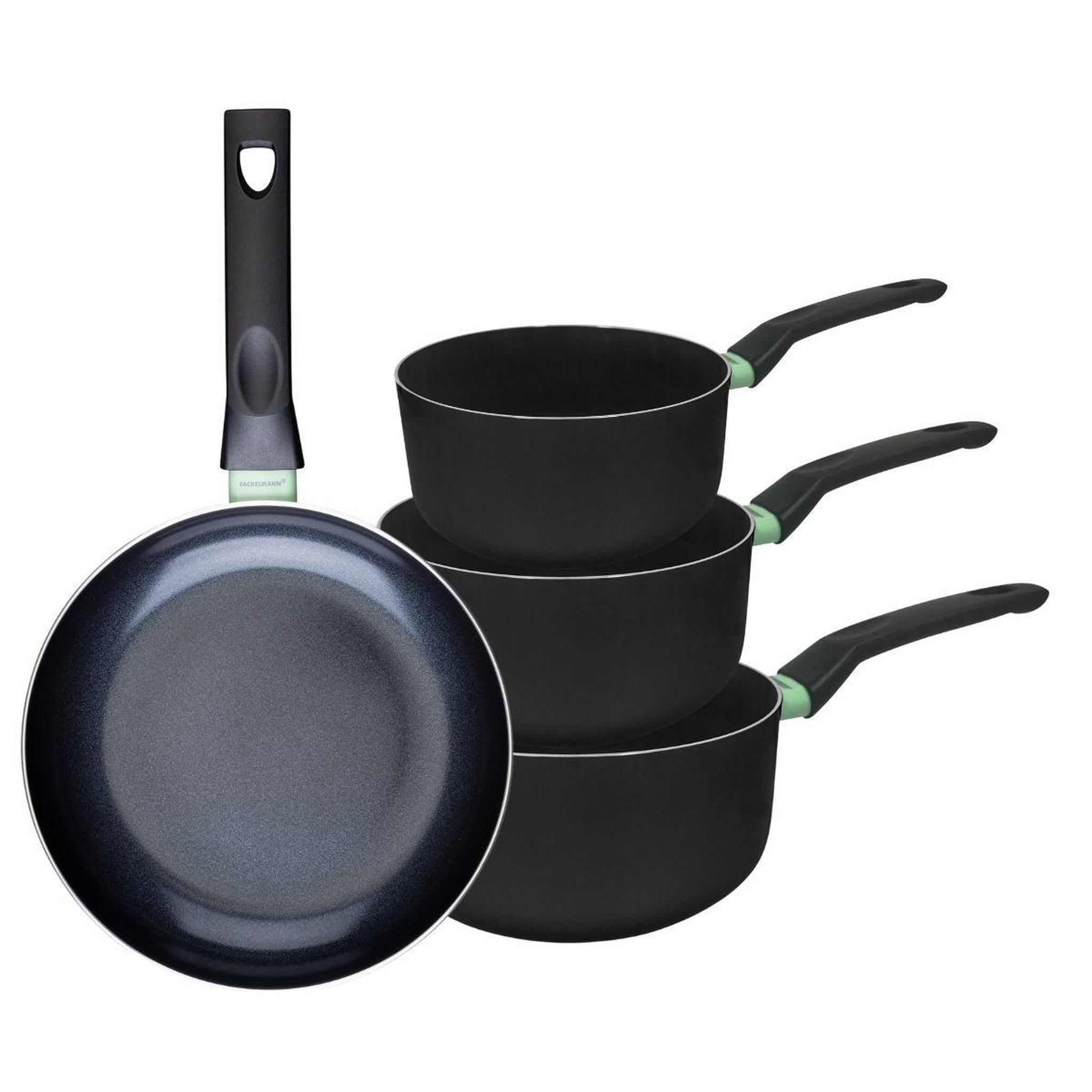 Fackelmann Ensemble de 1 poêle de 24 cm et 3 casseroles 16, 18 et 20 cm fackelmann brandao
