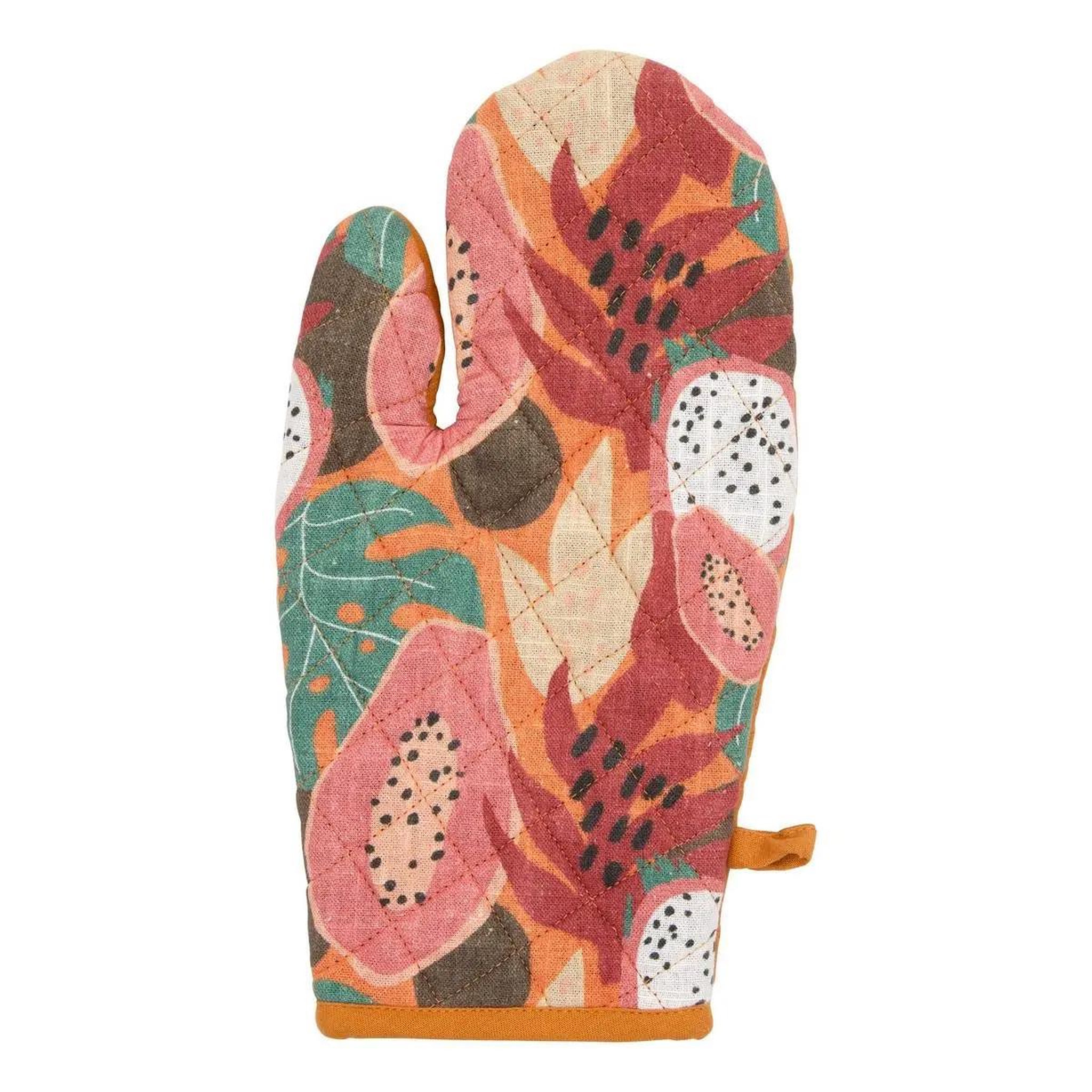 Voir la diapositive 3 : ATMOSPHERA Gant & manique de cuisine  tropical  32cm multicolore