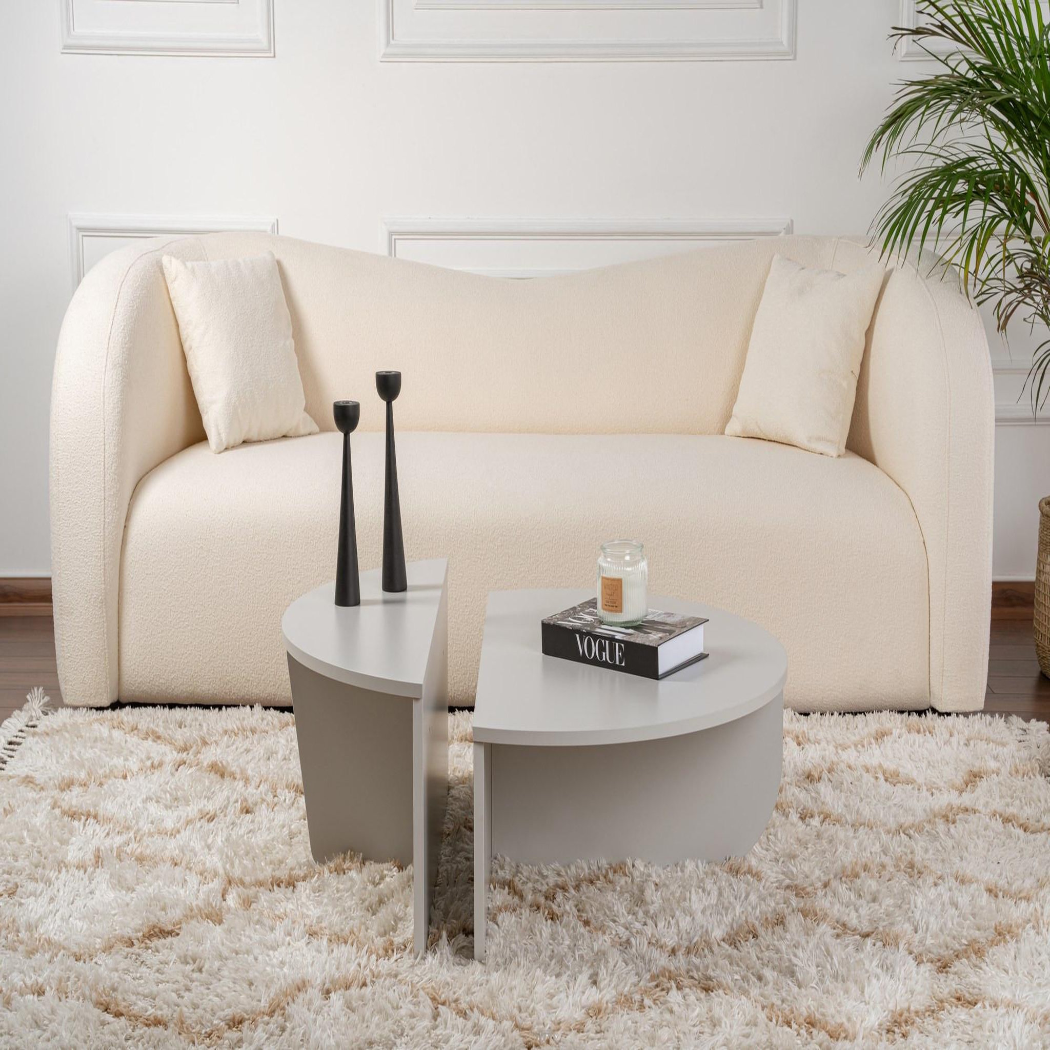 Voir la diapositive 4 : Habitat et Jardin Table basse en bois  orion  90 x 60 x 30 cm - gris