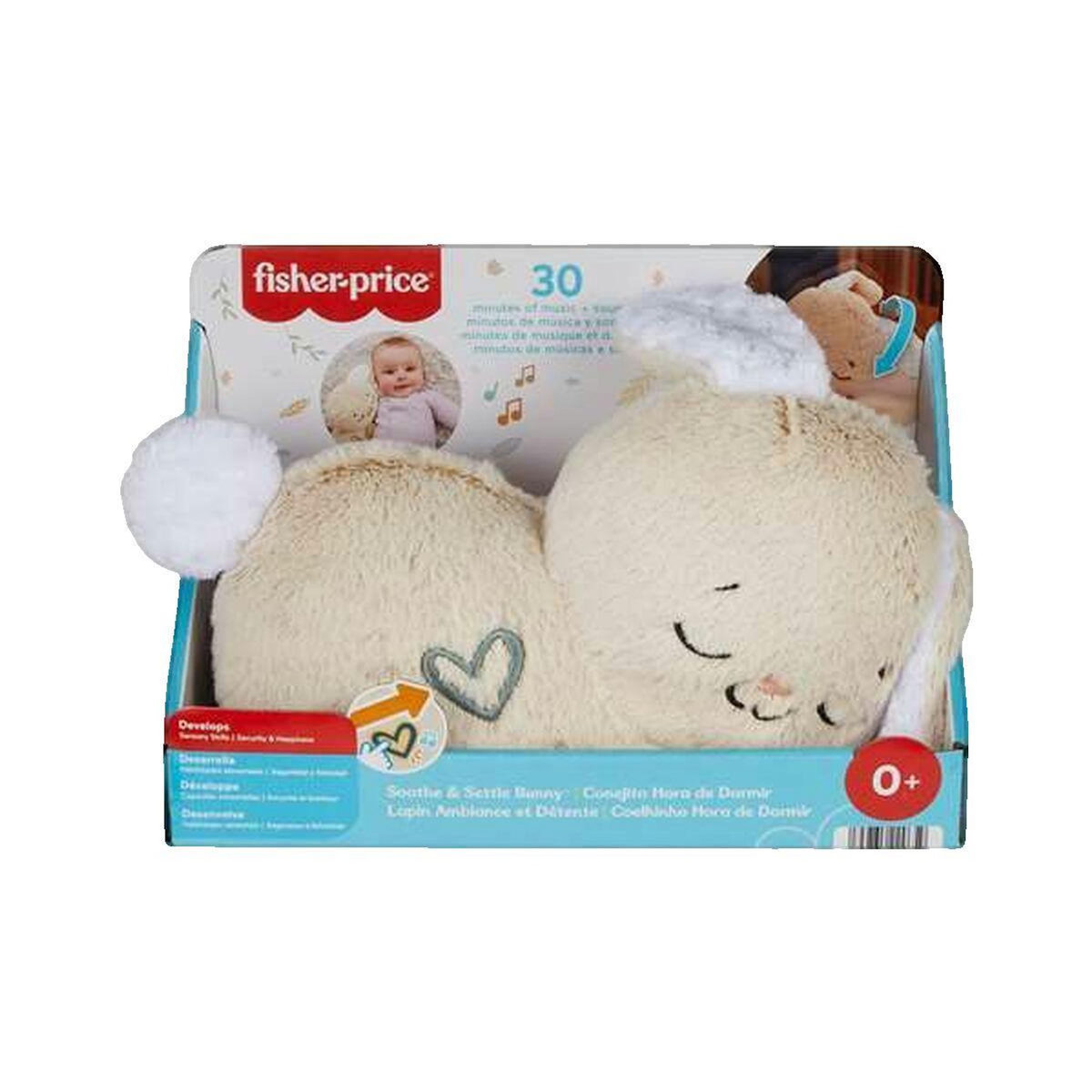 Fischer Veilleuse Peluche fischer Mon Lapin Câlin Beige et blanc