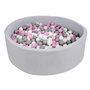  Piscine à balles pour enfant, diamètre env.125 cm + 900 balles blanc,rose ,gris