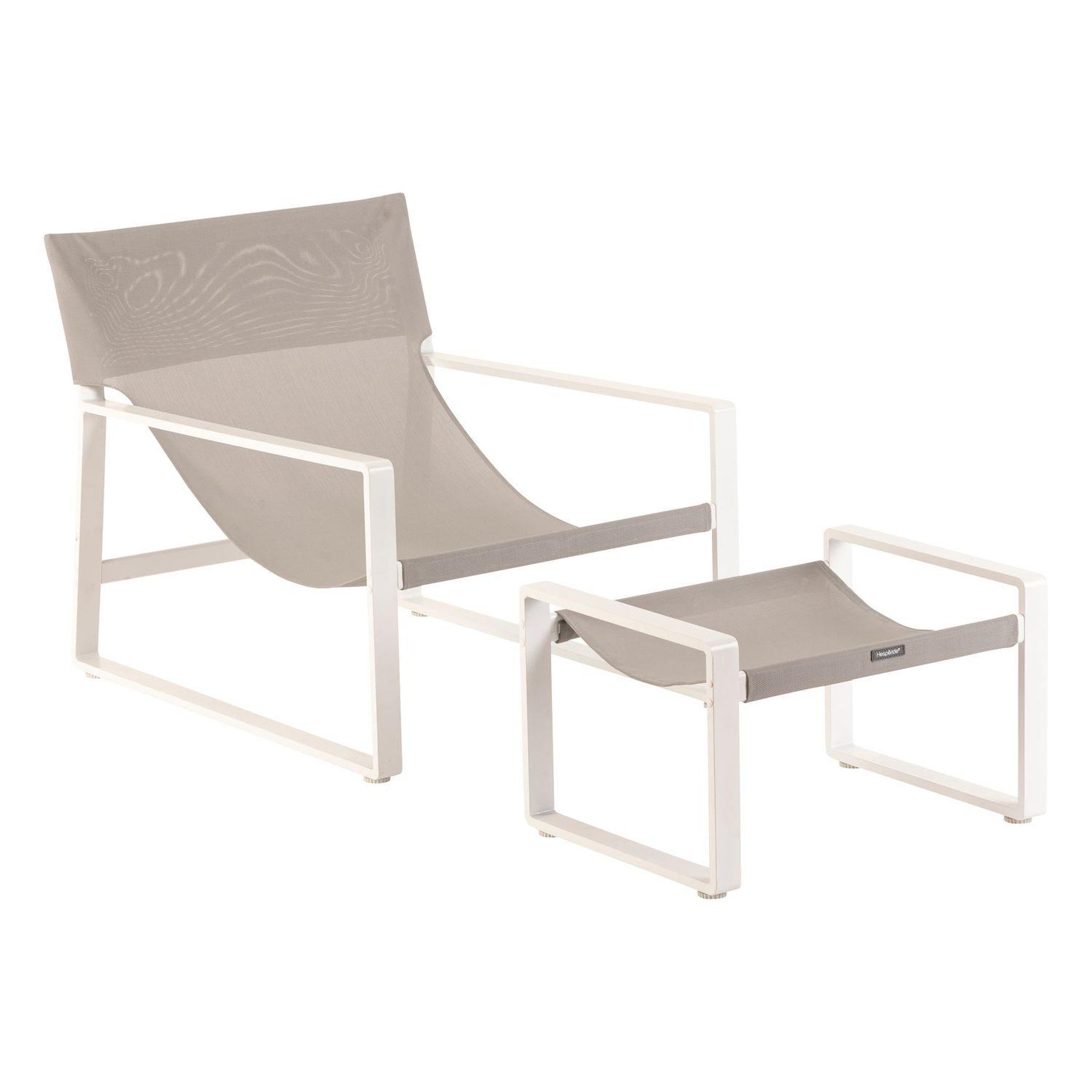 Voir la diapositive 3 : HESPERIDE Fauteuil de jardin en aluminium avec repose-pieds lambinio