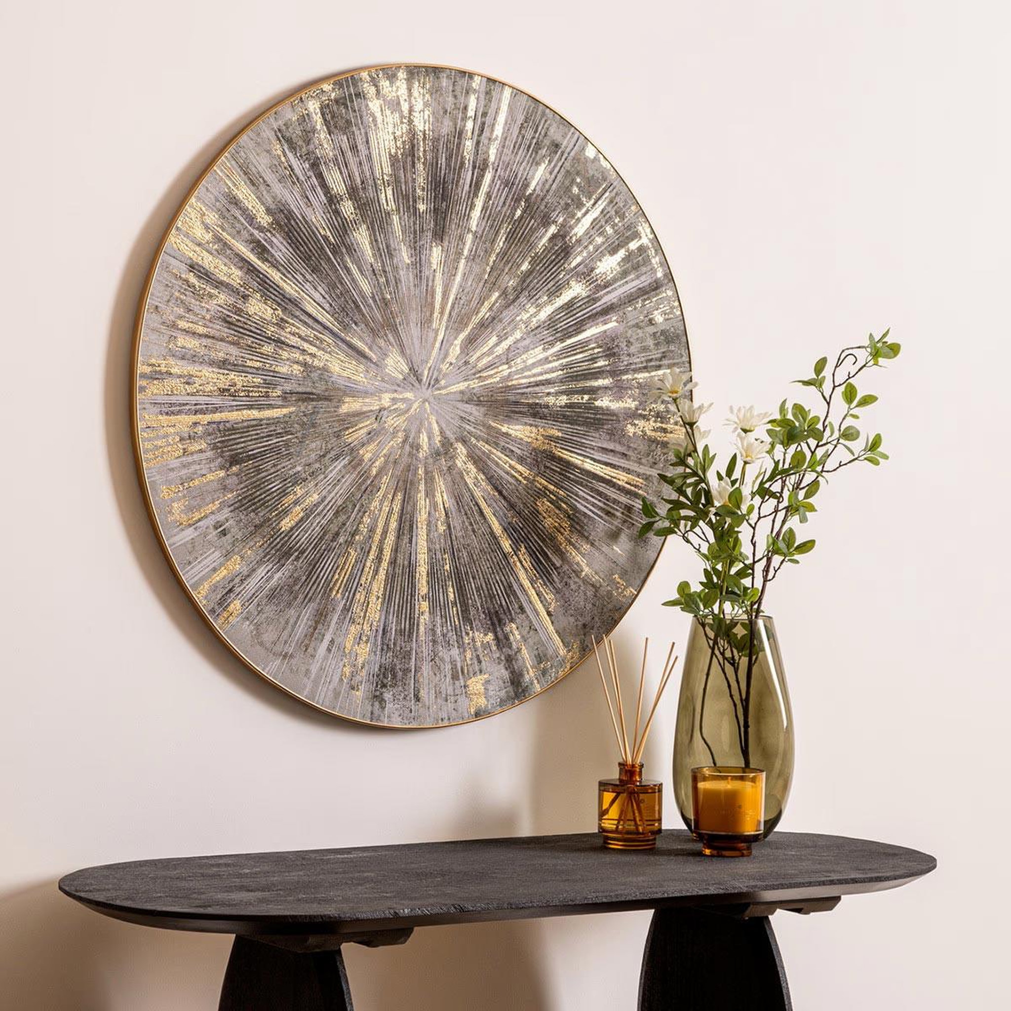 Voir la diapositive 4 : ATMOSPHERA Décoration murale  izzie  80cm gris