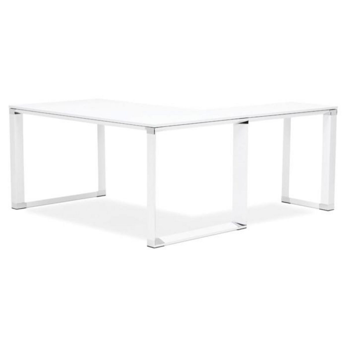 Paris Prix Bureau d'Angle en Bois Design  Hovik  170cm Blanc