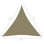VIDAXL Voile de parasol tissu oxford triangulaire 4x4x4 m beige