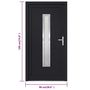 Voir la diapositive 6 : VIDAXL Porte d'entree anthracite 98x190 cm PVC