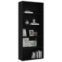 Voir la diapositive 3 : VIDAXL Bibliotheque a 5 niveaux Noir 80x30x189 cm Bois d'ingenierie