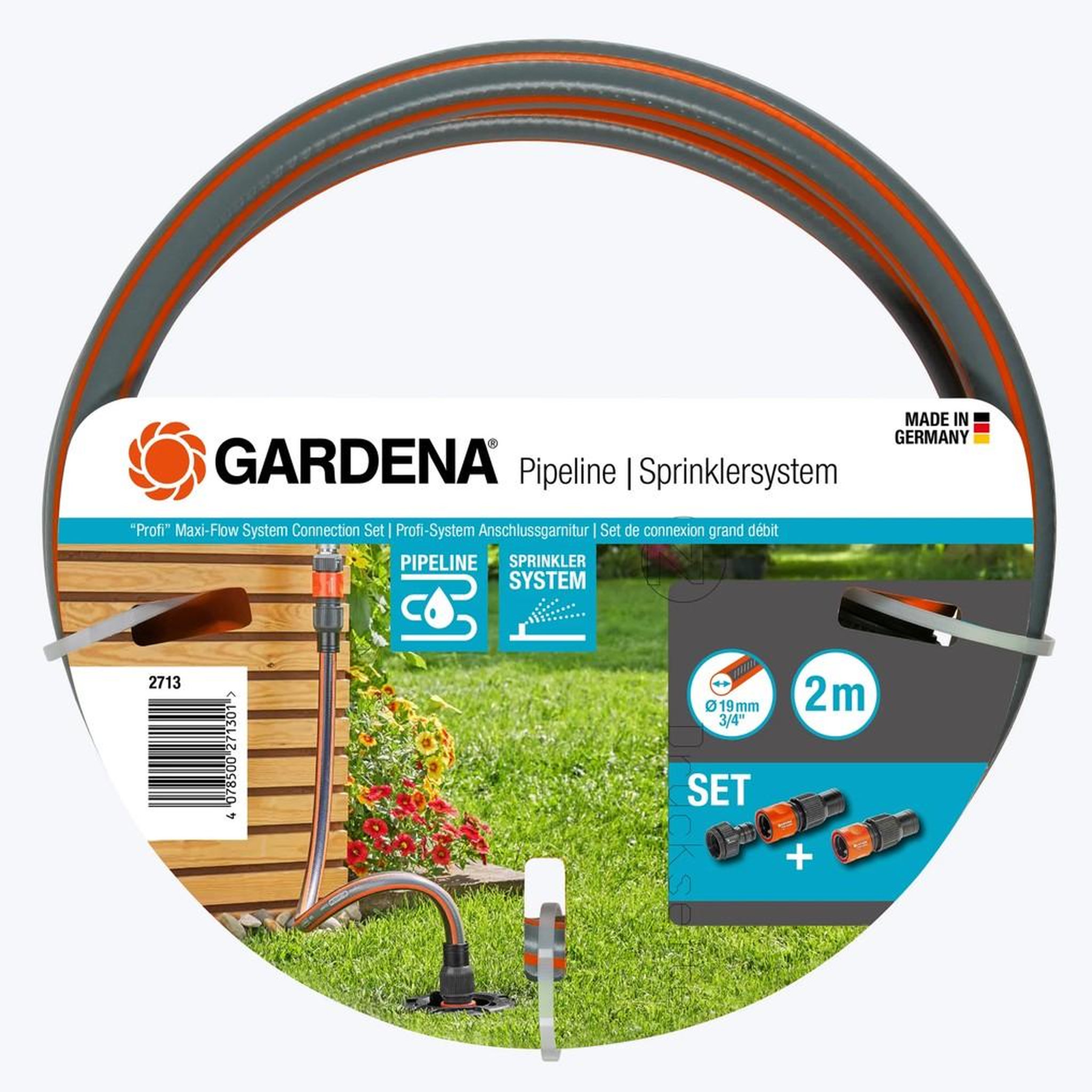Gardena Tuyau d'arrosage de raccordement grand débit 19 mm - 2 m
