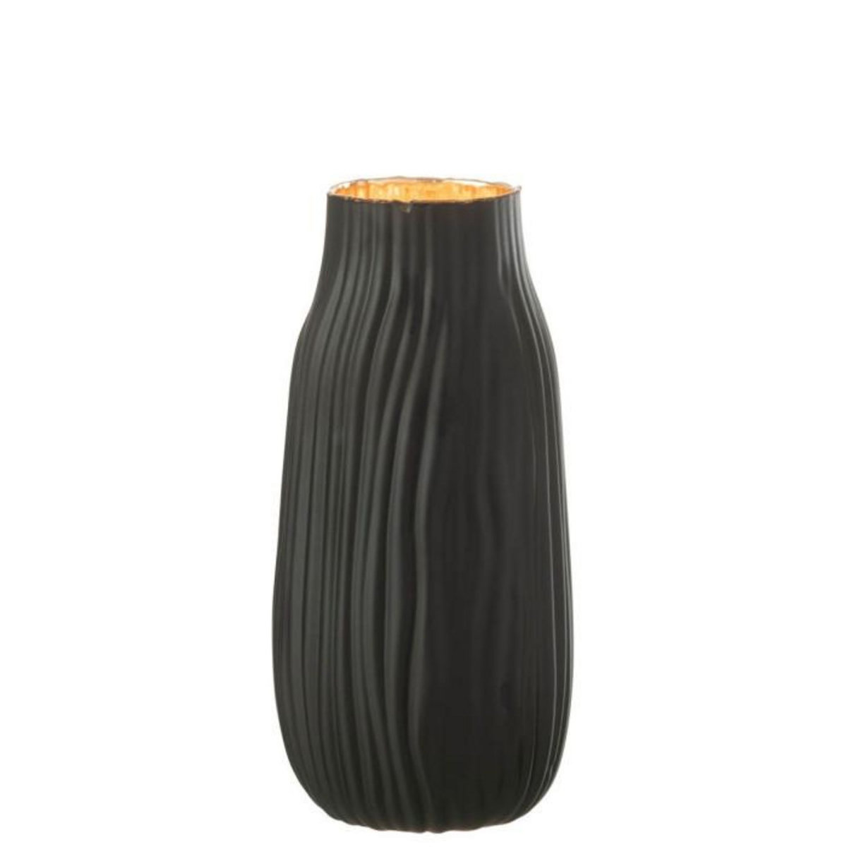 Paris Prix Vase à Rainures en Verre  Louis  26cm Noir