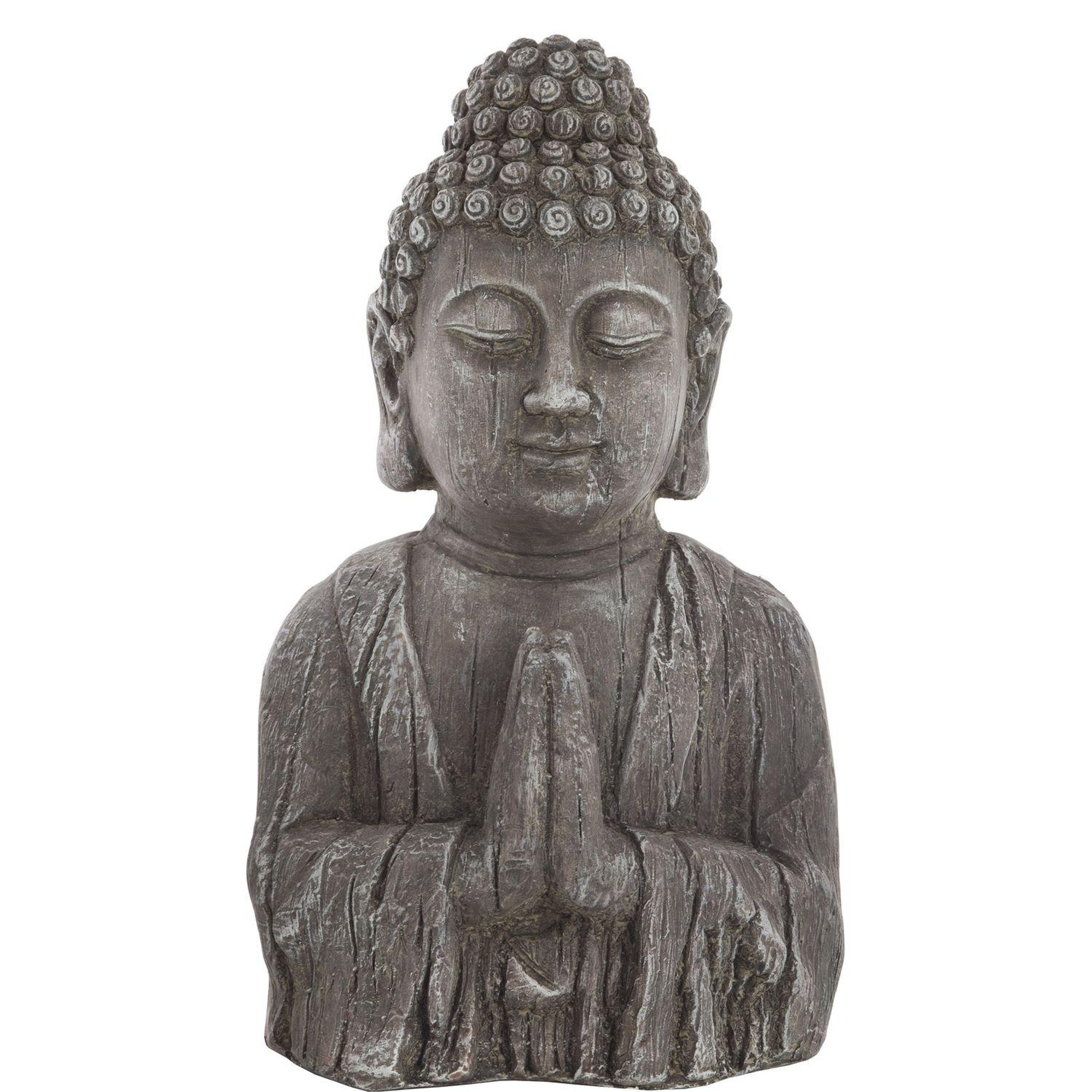 Voir la diapositive 2 : ATMOSPHERA Statuette de bouddha - h. 49 cm - effet bois
