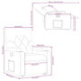 Voir la diapositive 6 : VIDAXL Fauteuil inclinable Gris fonce Tissu