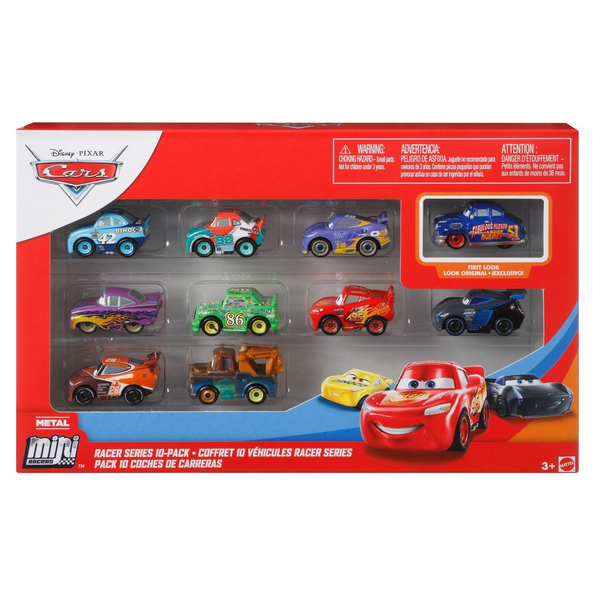 MATTEL Coffret de 10 mini-véhicules Disney Pixar Cars