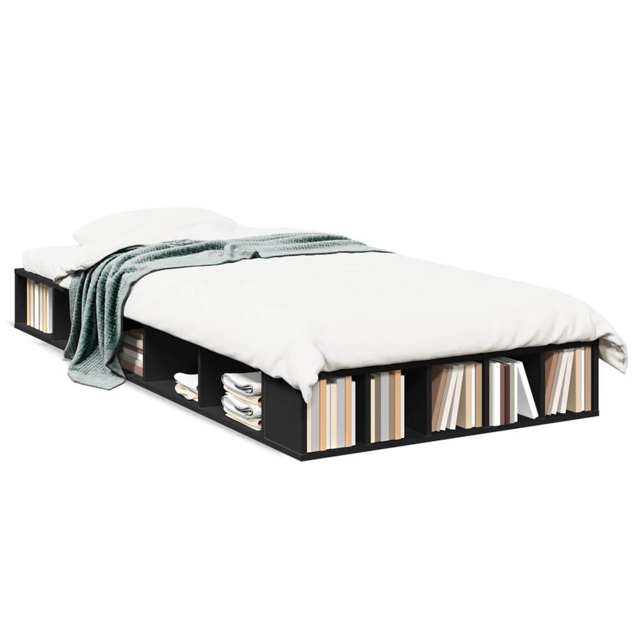 Voir la diapositive 2 : VIDAXL Cadre de lit sans matelas noir 75x190 cm