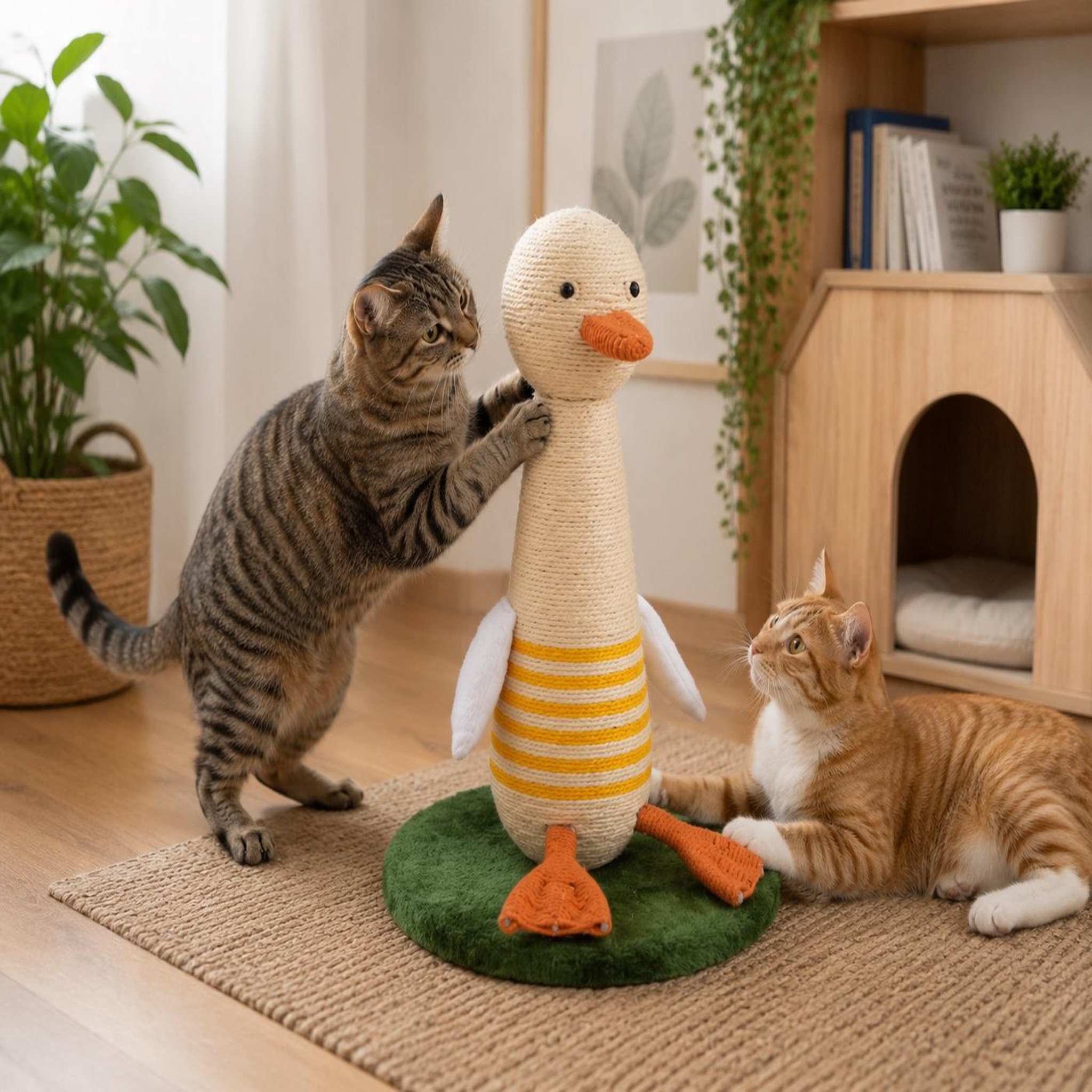 Voir la diapositive 2 : Eden Cône a gratter canard pour chat arbre a griffer 51cm