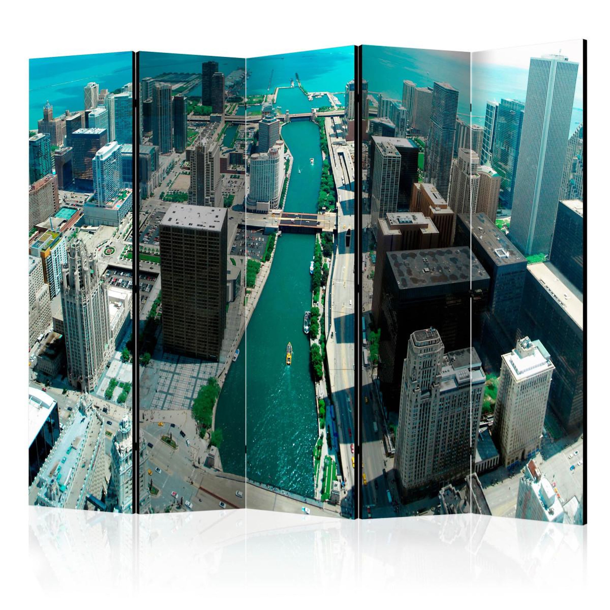 Paris Prix Paravent 5 volets  urban architecture of chicago  172x225cm