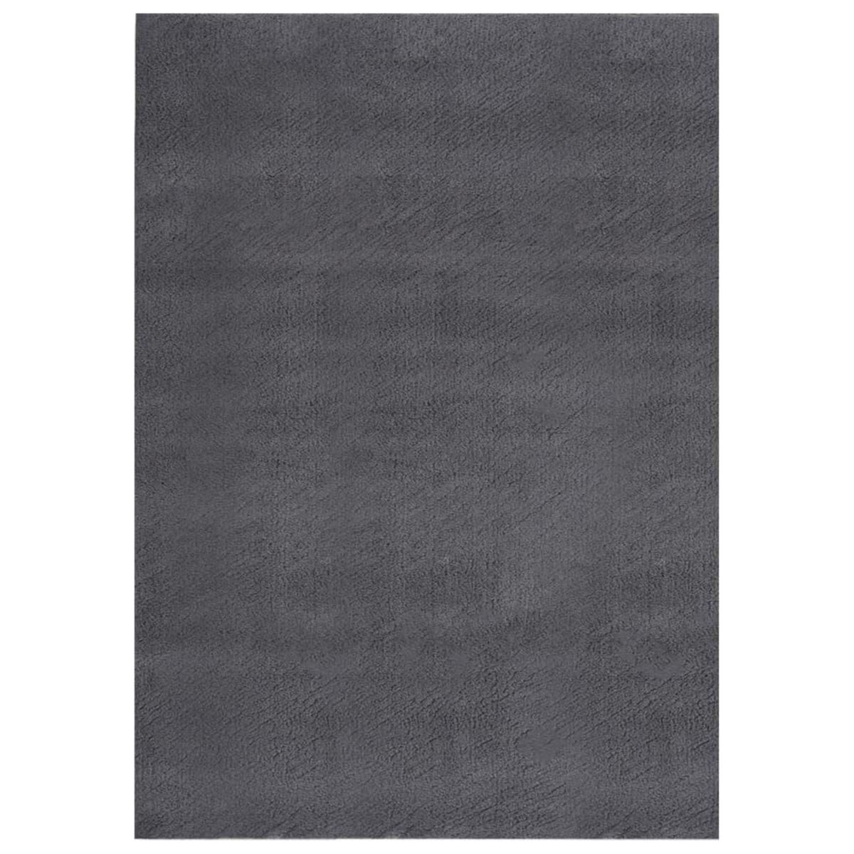 VIDAXL Tapis shaggy doux lavable 160x230 cm Antiderapant Anthracite
