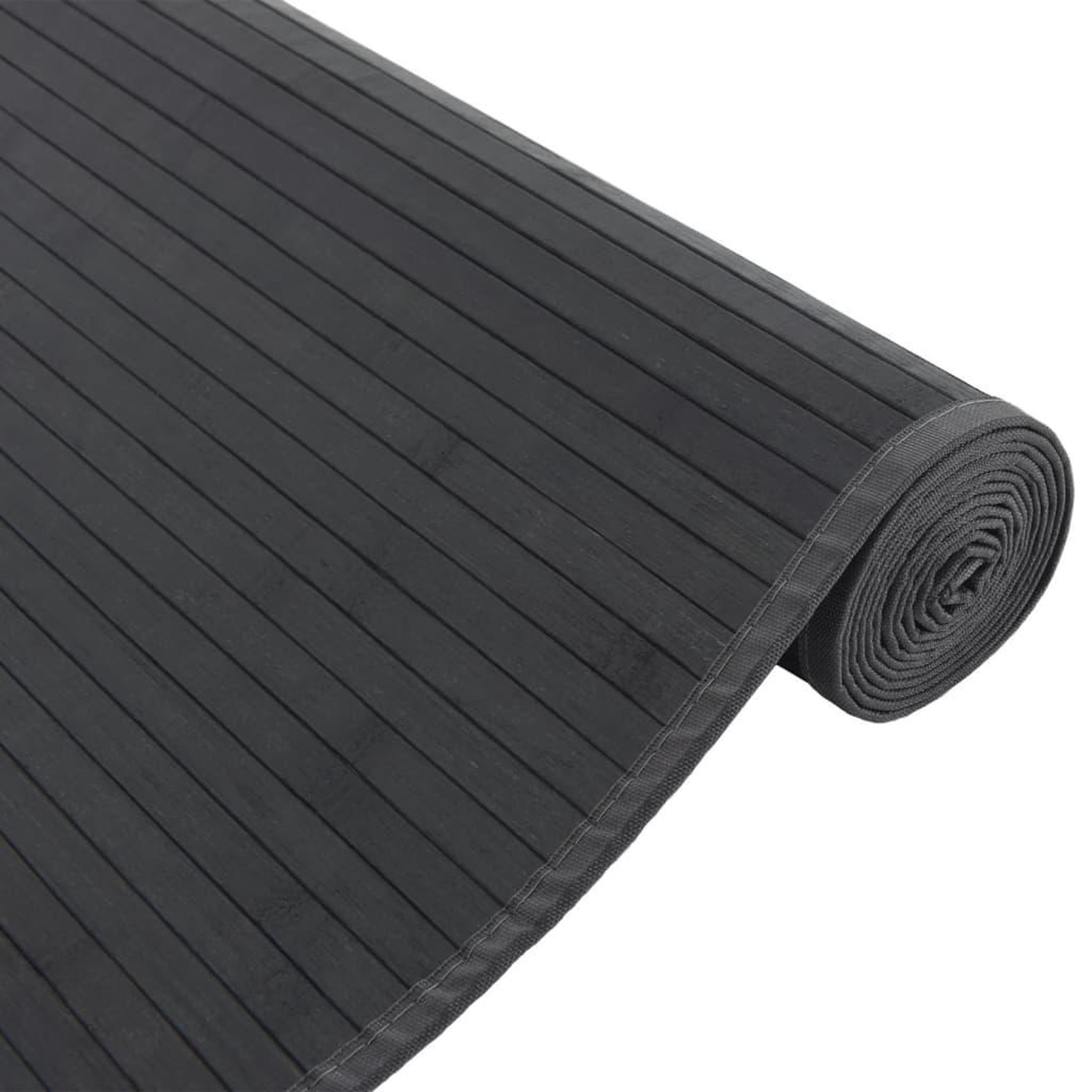 Voir la diapositive 4 : VIDAXL Tapis rectangulaire gris 80x1000 cm bambou