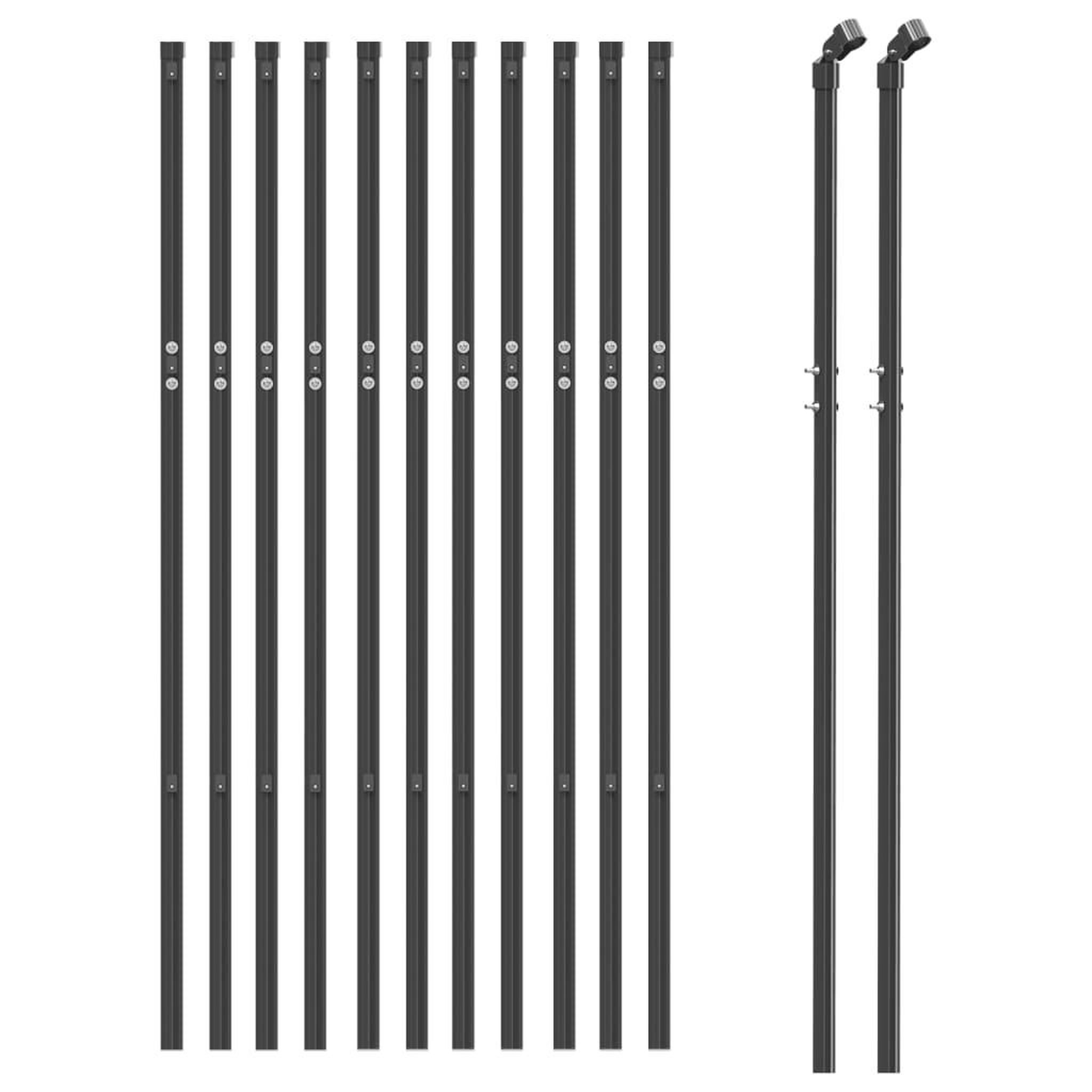 Voir la diapositive 3 : VIDAXL Cloture en treillis metallique anthracite 0,8x25 m