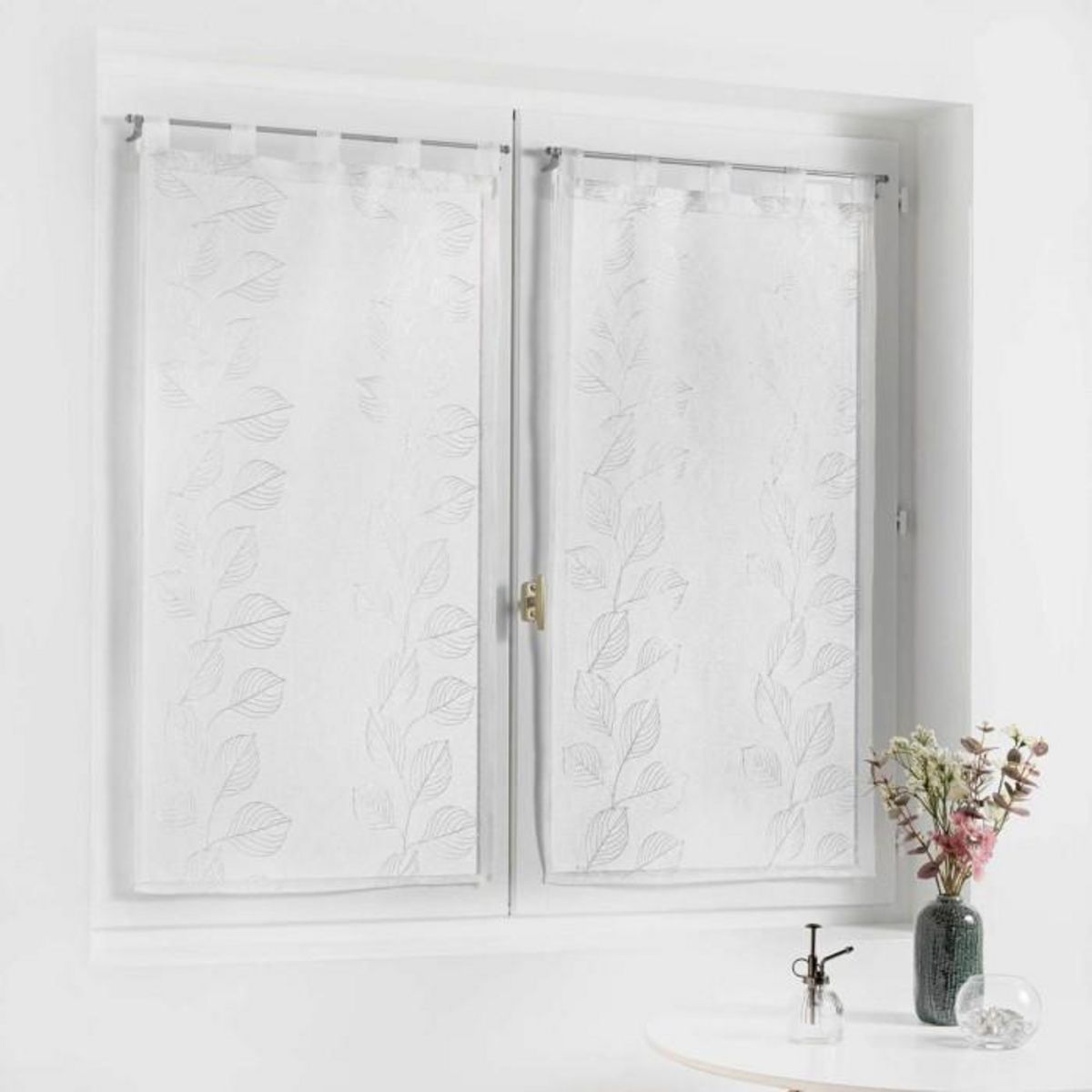 Paris Prix Paire de Voilages  Edenia  60x160cm Blanc