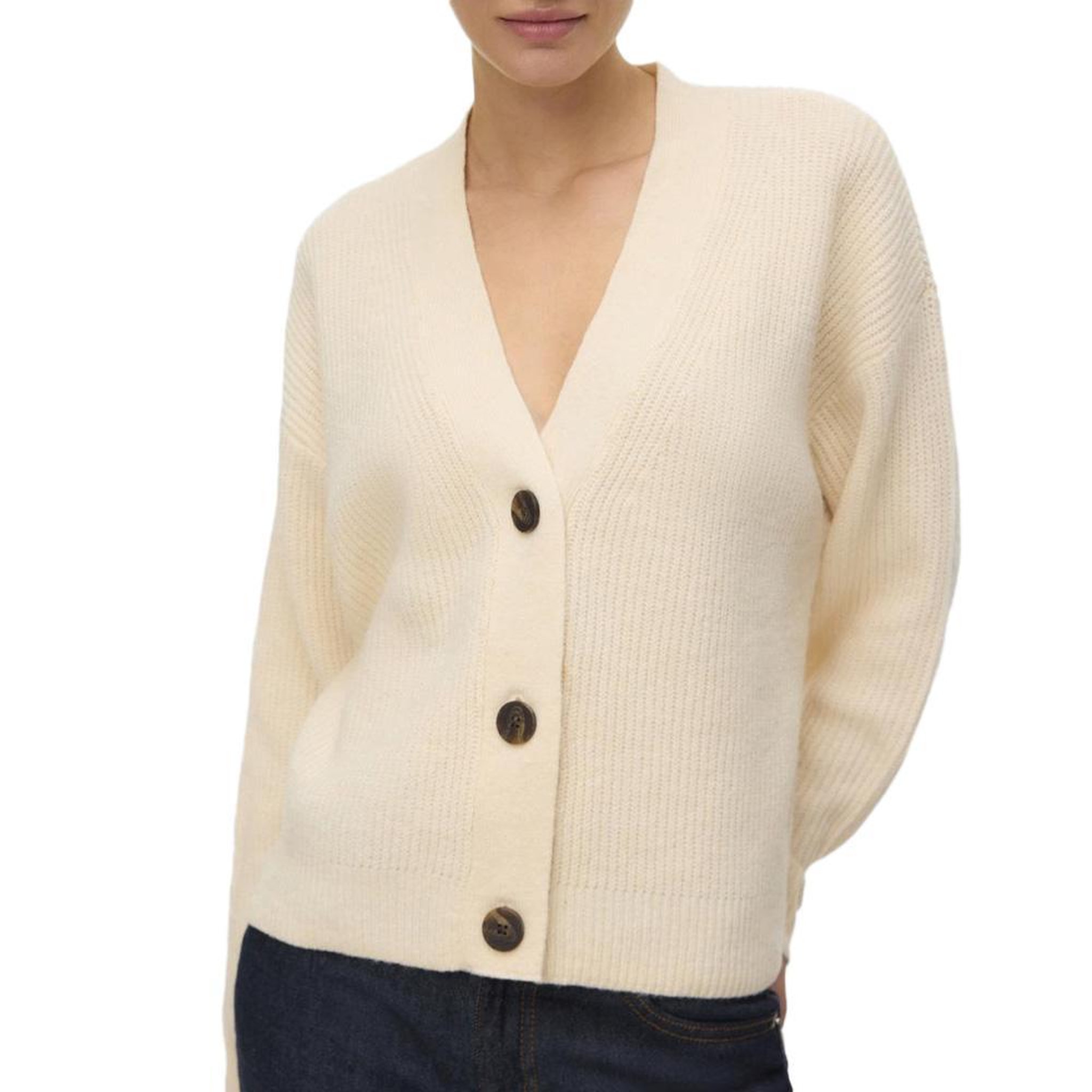 Vero Moda Pull  Femme Vero Moda Vmaries Cardigan. Coloris disponibles : Beige