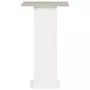 VIDAXL Table de bar Blanc et beton 60x60x110 cm