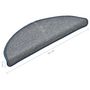 Voir la diapositive 6 : VIDAXL Tapis de marches d'escalier 15 pcs Gris clair et bleu 56x17x3cm