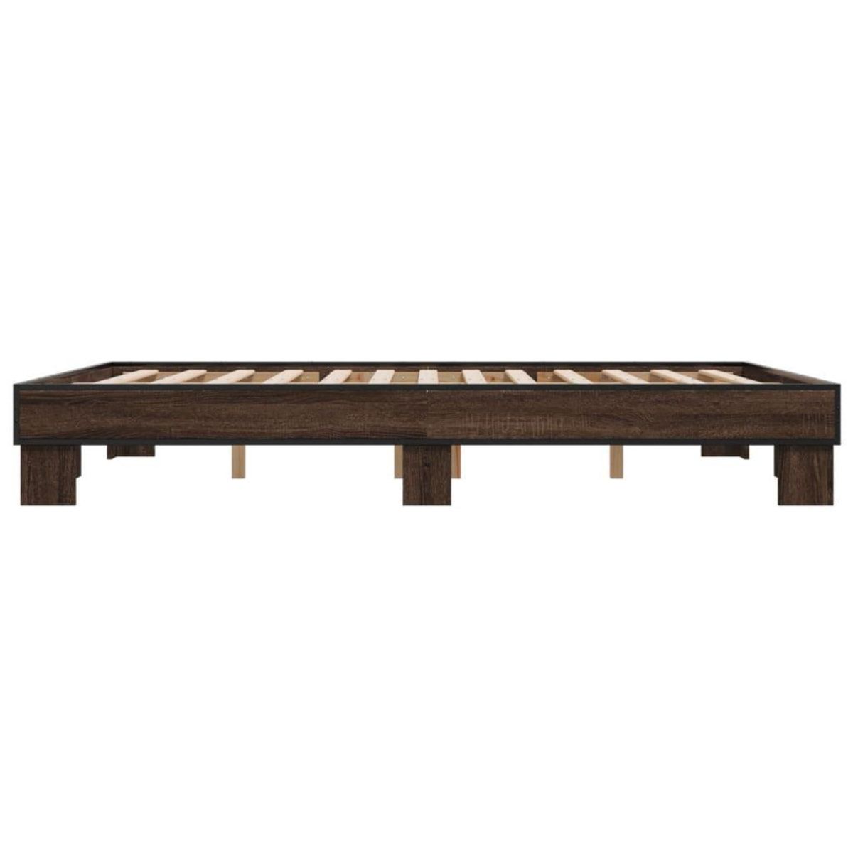 VIDAXL Cadre de lit sans matelas chene marron 150x200 cm