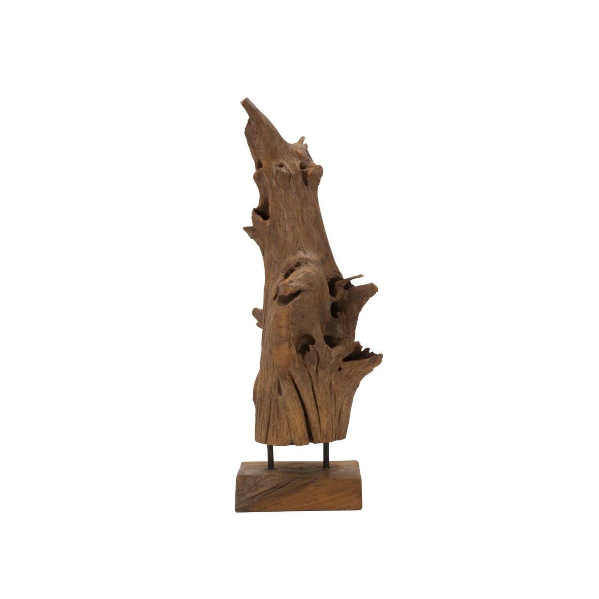 Paris Prix Objet déco tronc d'arbre en teck  akars  64cm naturel