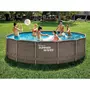 SUMMER WAVES Piscine tubulaire Active Frame Pool ronde effet rotin 4,57 x 1,06 m - Summer Waves