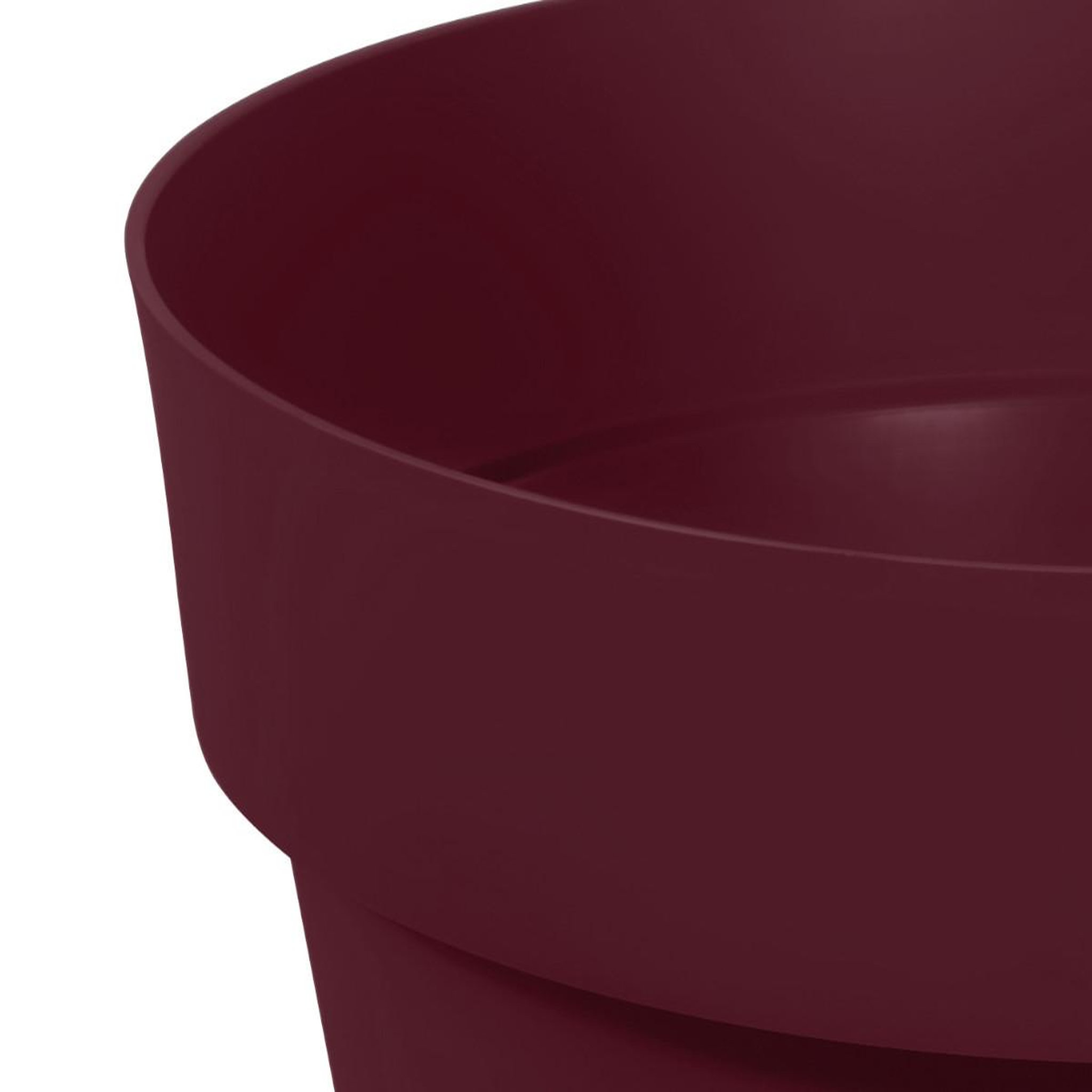 Voir la diapositive 2 : Eda Pot de fleur rond Toscane Ø 80 x H.66 cm - Rouge bourgogne - Eda