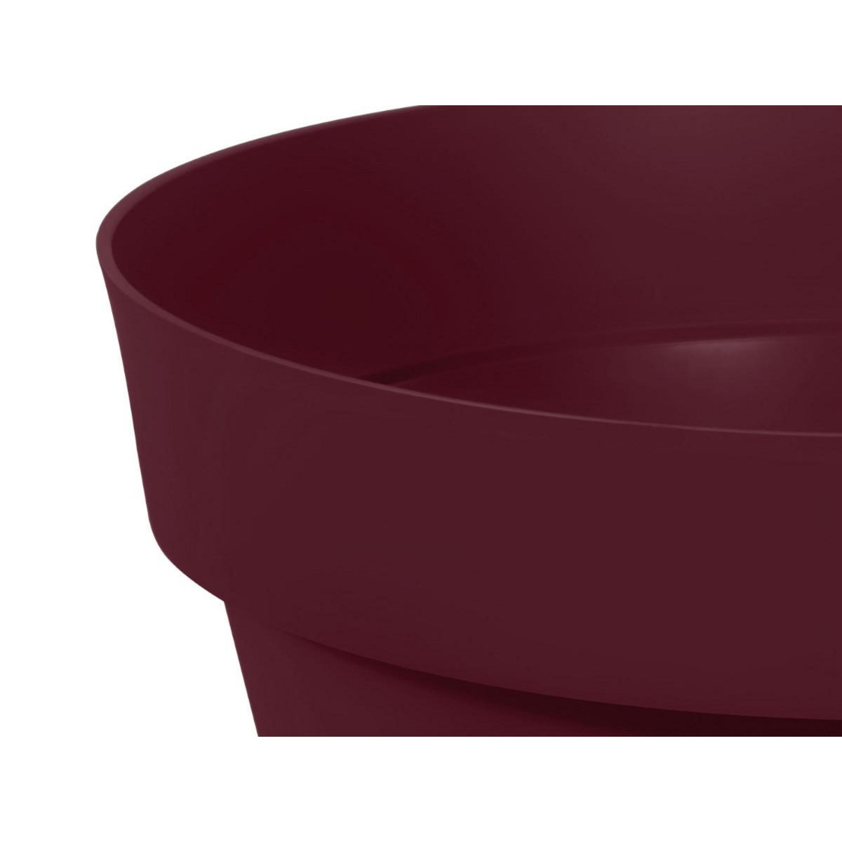 Eda Pot de fleur rond Toscane Ø 80 x H.66 cm - Rouge bourgogne - Eda