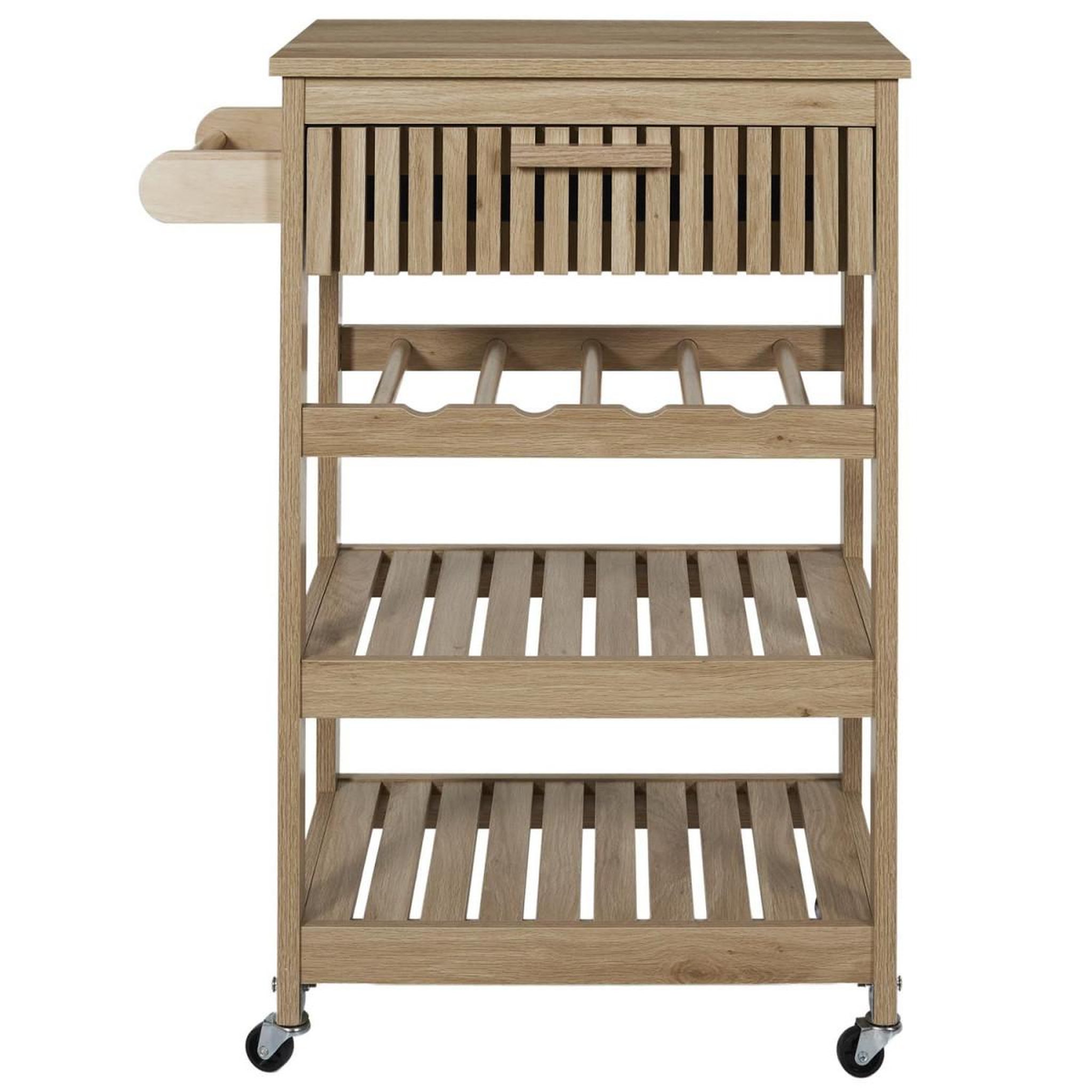 Voir la diapositive 2 : The Home Deco Factory Desserte de cuisine design  klaus  84cm marron