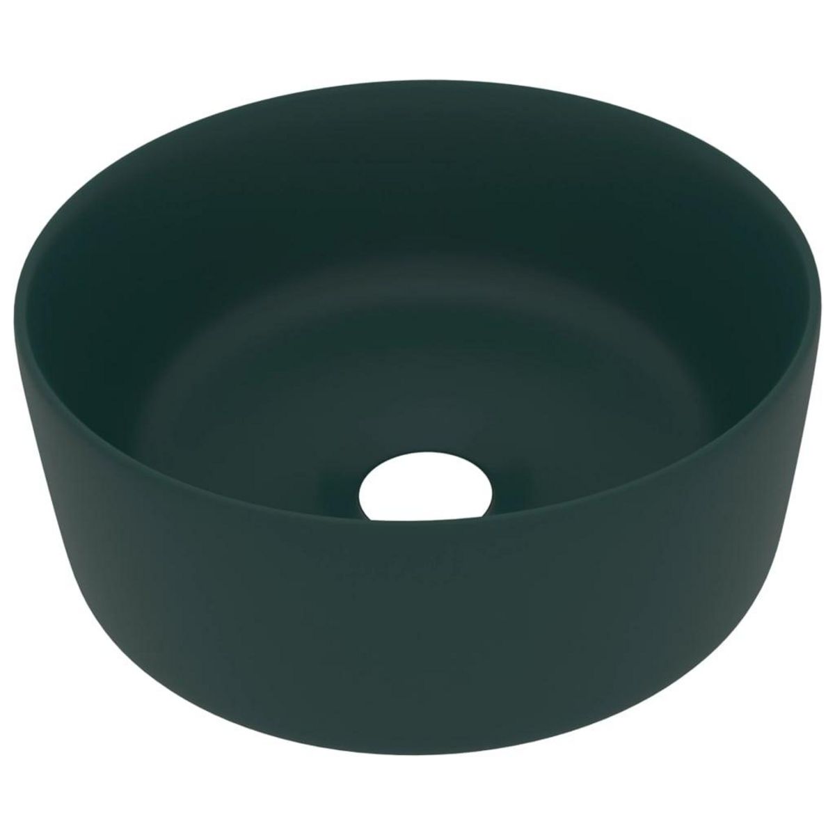 VIDAXL Lavabo rond de luxe Vert fonce mat 40x15 cm Ceramique