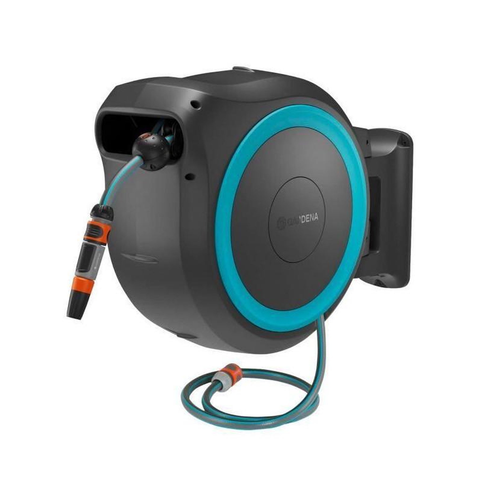 Gardena Dévidoir mural - GARDENA - PowerRoll - XXL - P4A - Bleu - 18 V - Longueur 40 m - Tuyau 13 mm