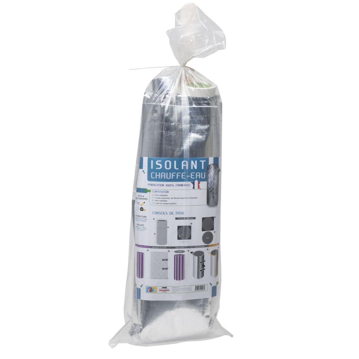 ISO CLIMAT Isolant  4 couches  ballon d'eau chaude matelassé