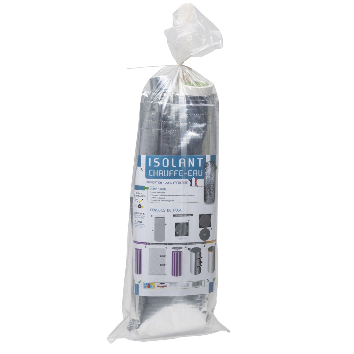 ISO CLIMAT Isolant  4 couches  ballon d'eau chaude matelassé