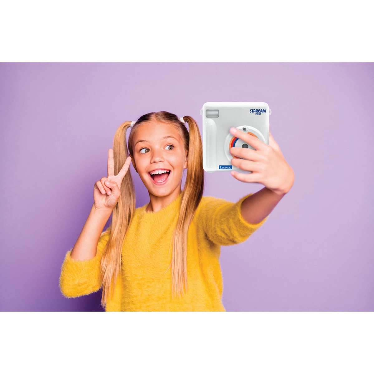 Lexibook Starcam® Print, pack caméra avec imprimante instantanée, 3 rouleaux de papier et dragonne