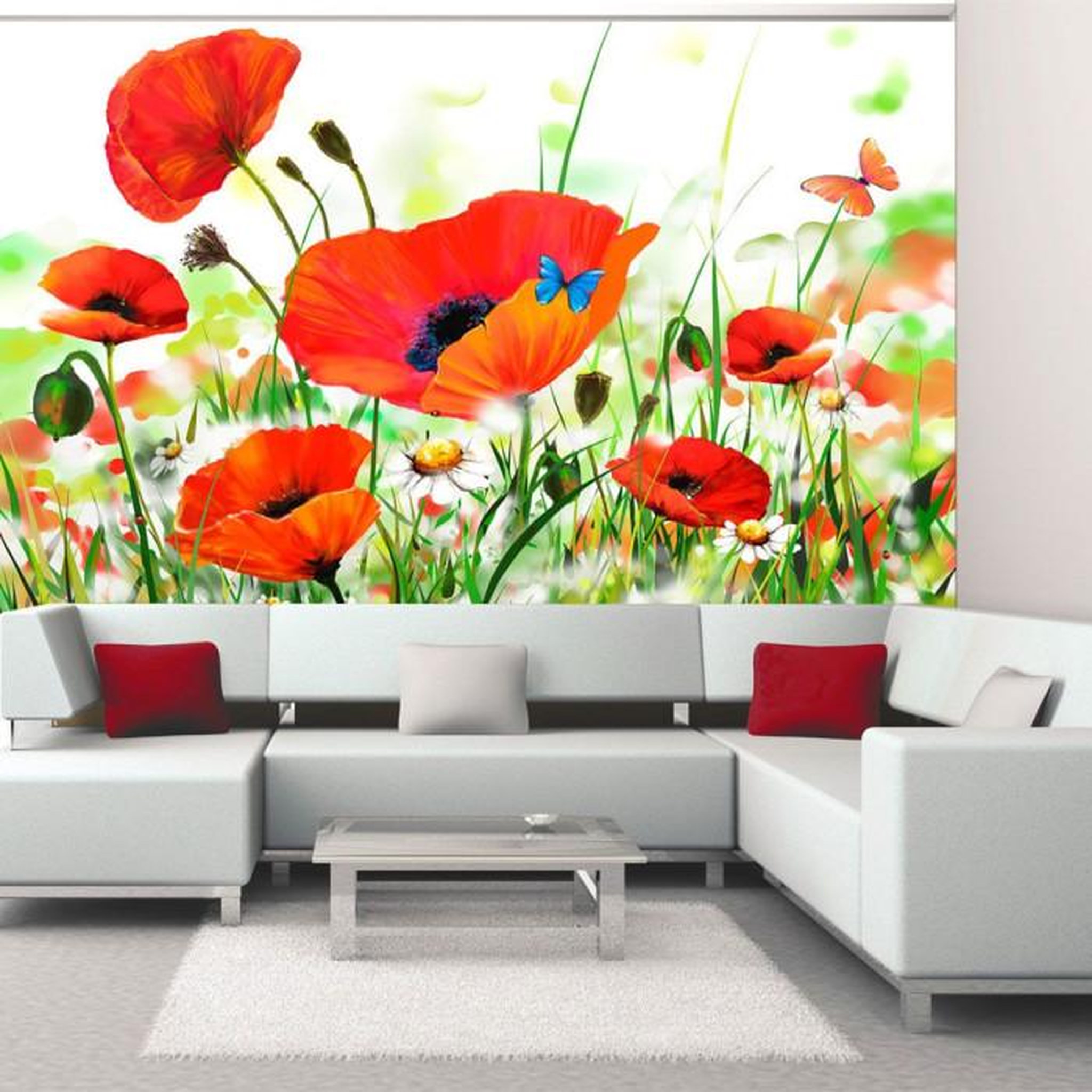 Paris Prix Papier Peint  Country Poppies. Coloris disponibles : Multicolore