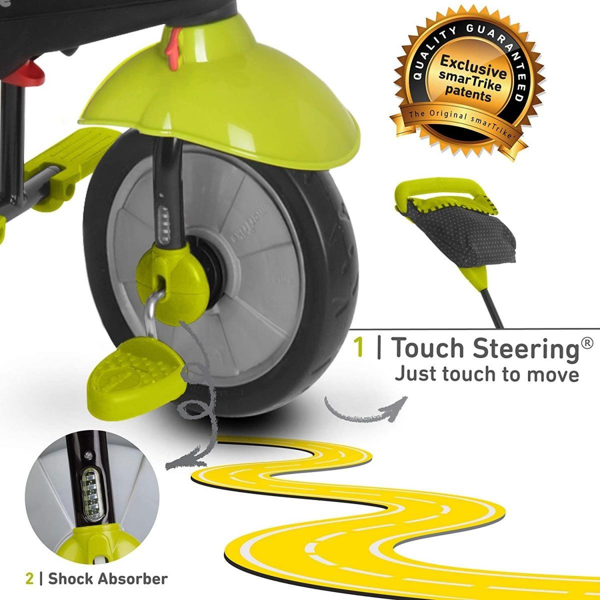 Voir la diapositive 6 : SMARTRIKE Tricycle Glow Vert