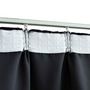 Voir la diapositive 3 : VIDAXL Rideaux occultants avec crochets 2 pcs Noir 140x245 cm