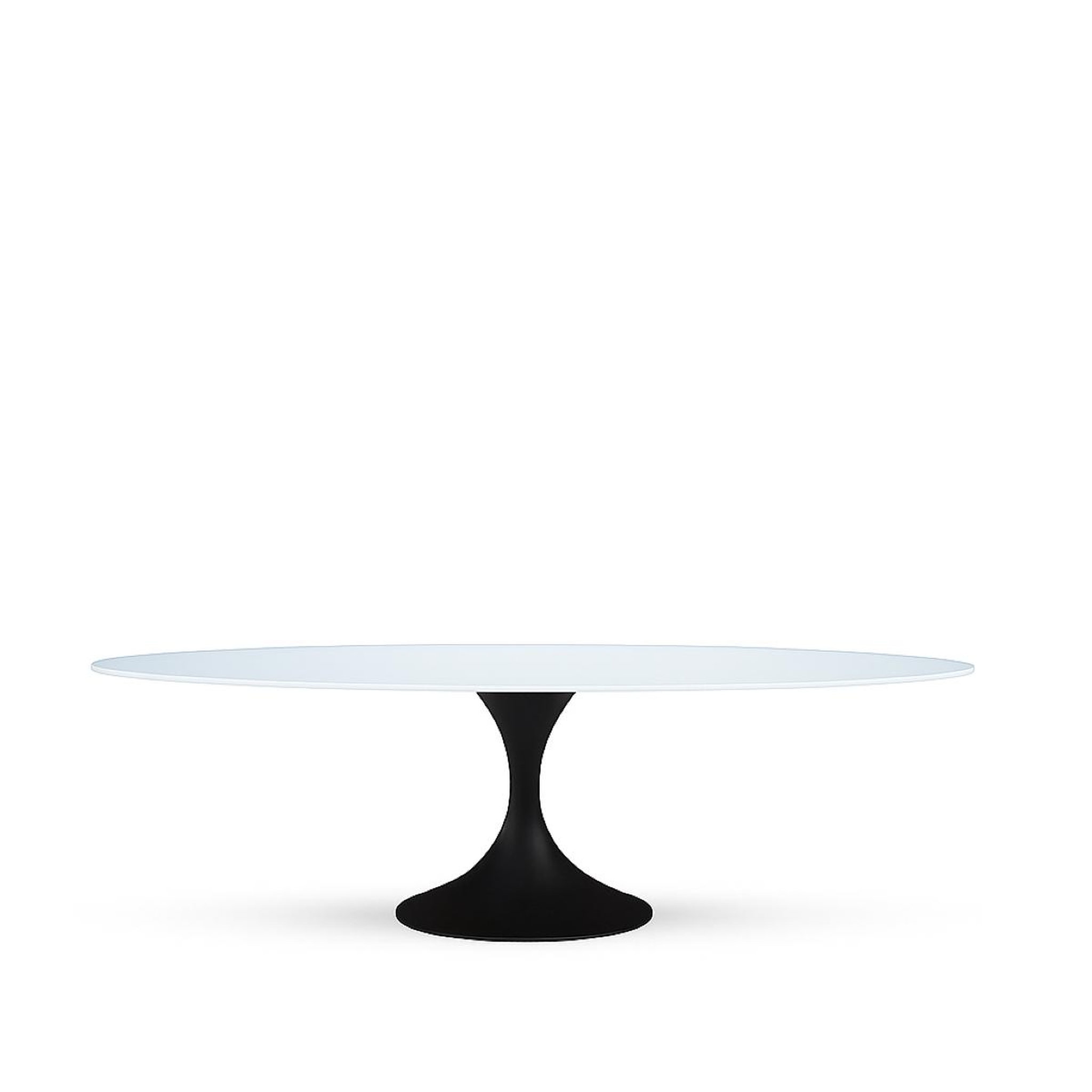 JLC KREATION Table forme irrégulière blanche et noir 280 cm calisia