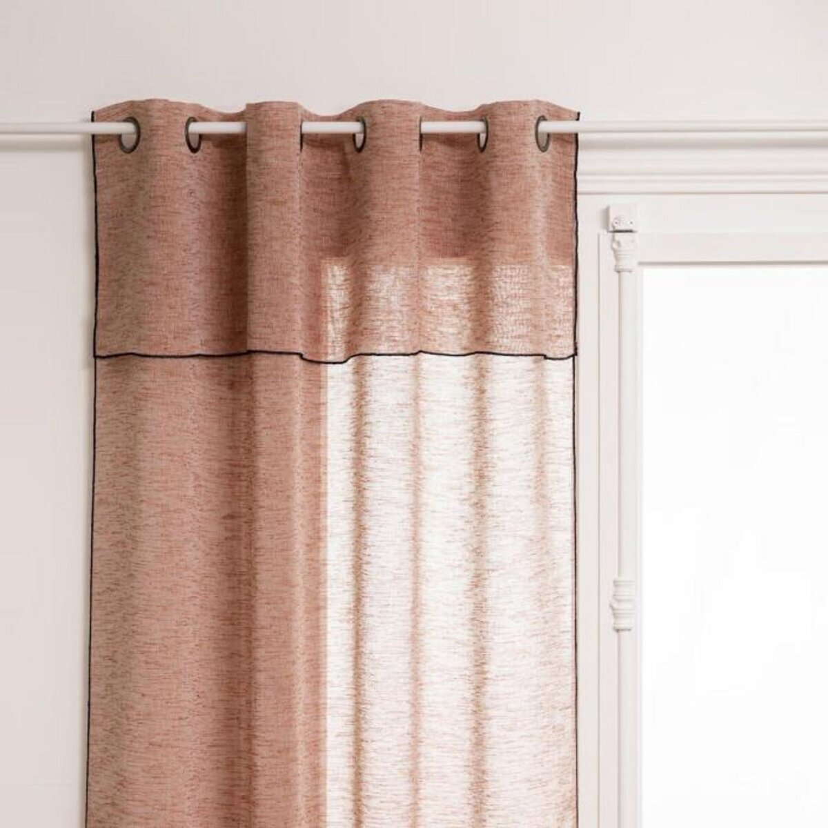 ATMOSPHERA Rideau Voilage à Oeillets  Fred  140x240cm Terracotta