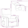 Voir la diapositive 6 : VIDAXL Fauteuil de massage inclinable Taupe Tissu
