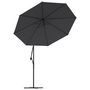 Voir la diapositive 4 : VIDAXL Tissu de remplacement pour parasol deporte Noir 350 cm