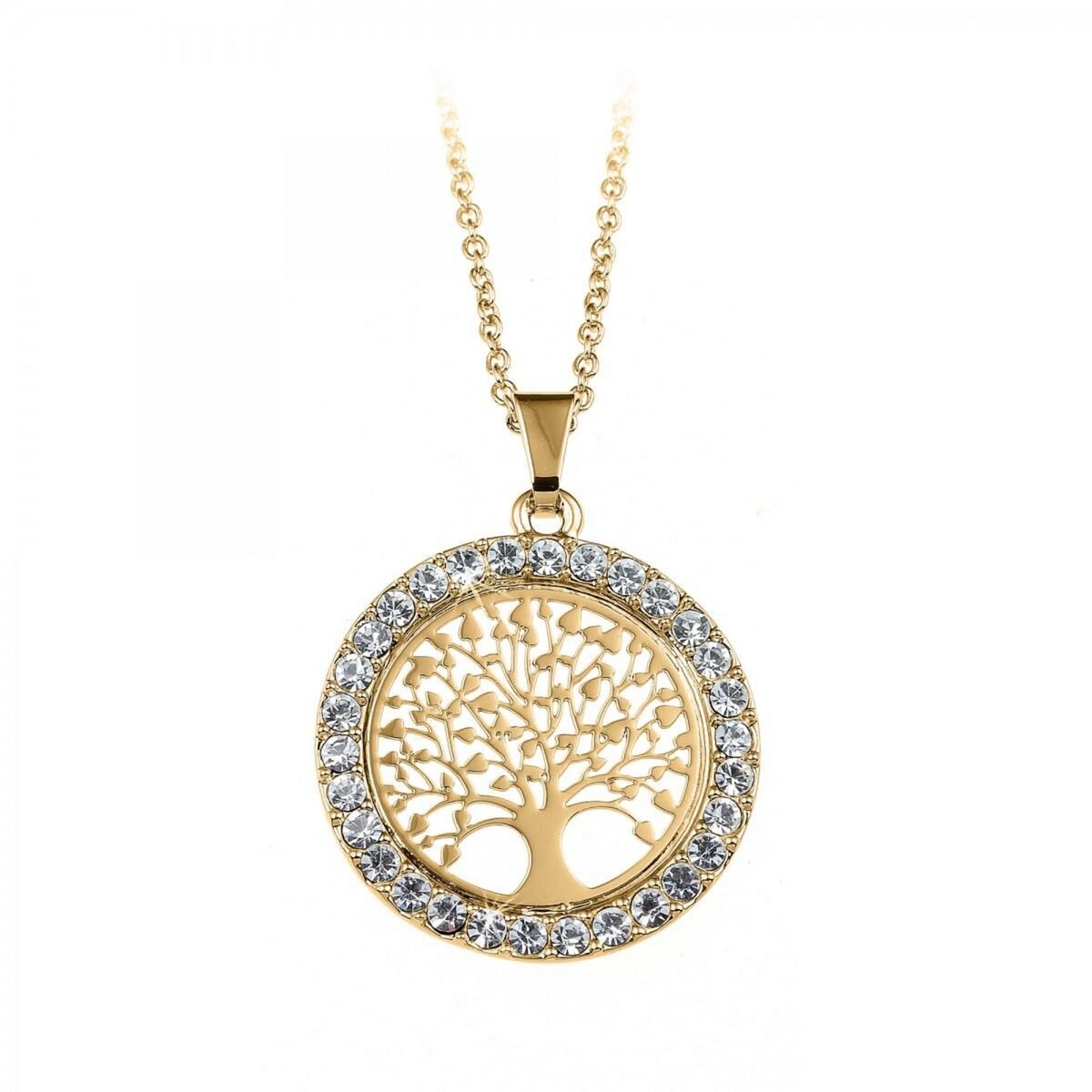 SC BOHEME Collier arbre de vie SC Bohème orné de cristaux scintillants
