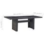 Voir la diapositive 6 : VIDAXL Table a manger Noir 200x100x74 cm Verre et resine tressee