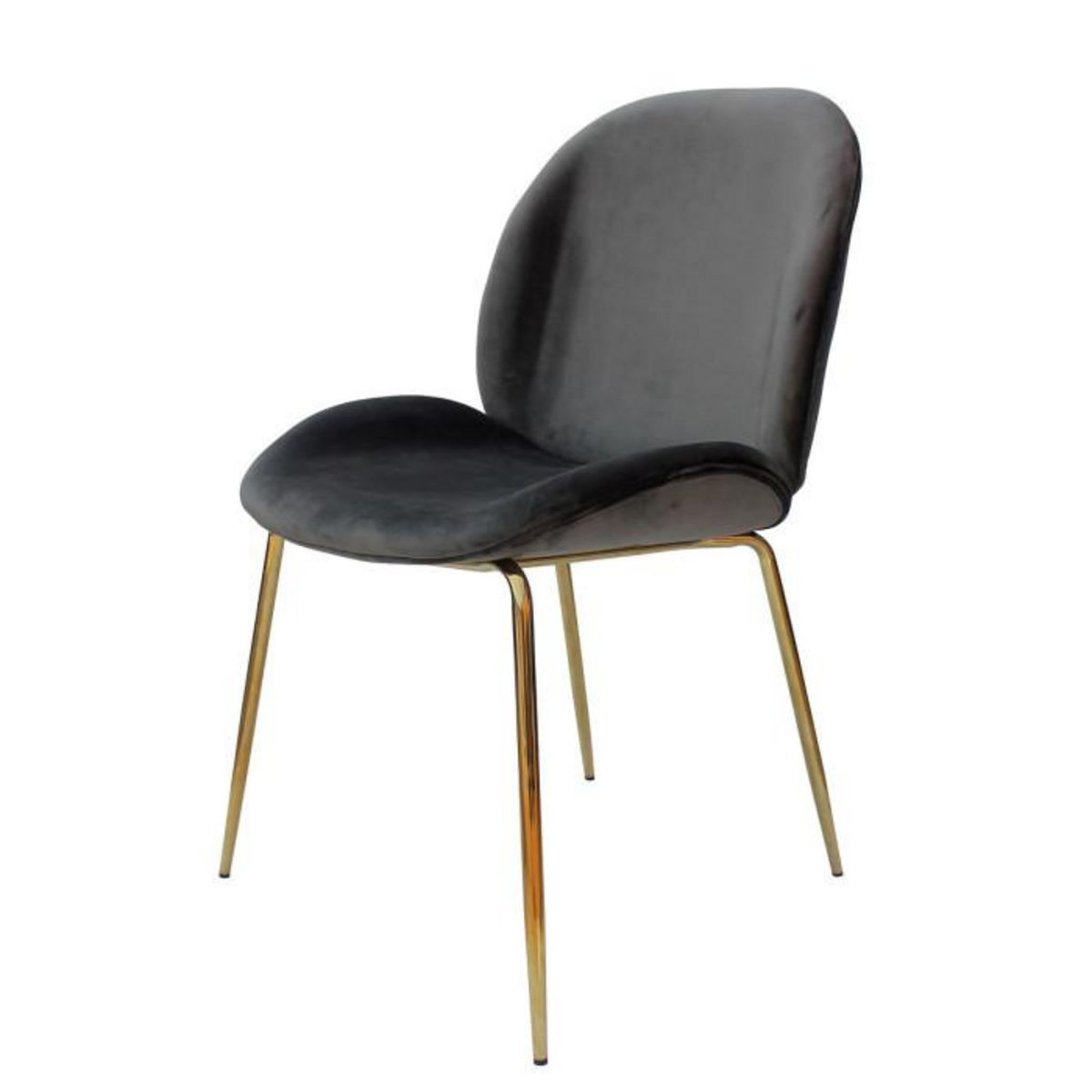 Paris Prix Lot de 2 Chaises Design  Charlize  90cm Gris & Or