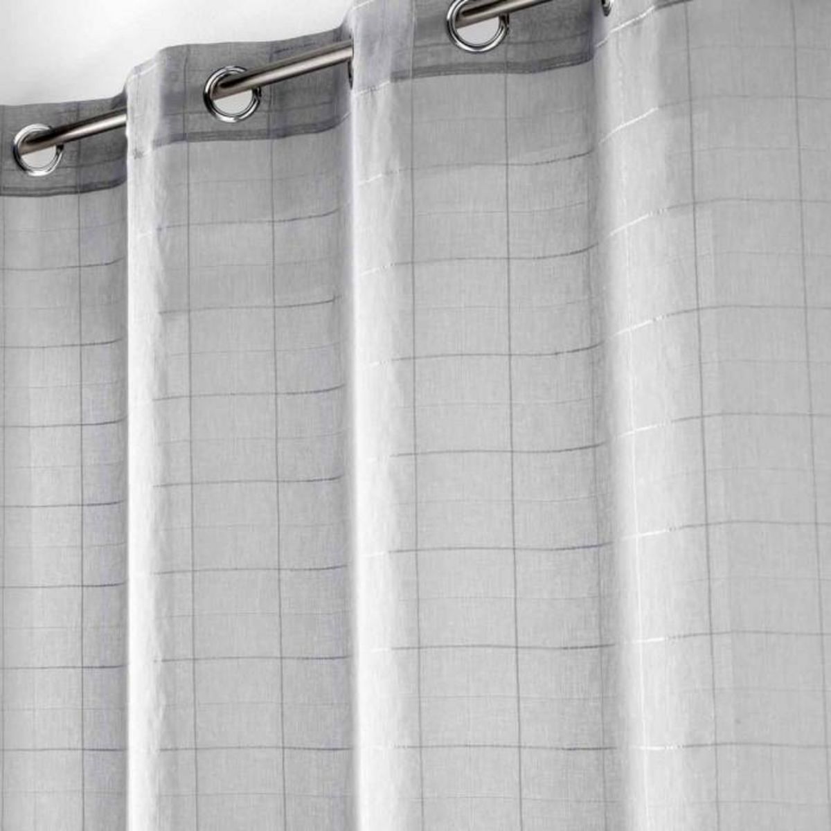 Paris Prix Rideau Voilage à Œillets  Eulalie  140x240cm Gris